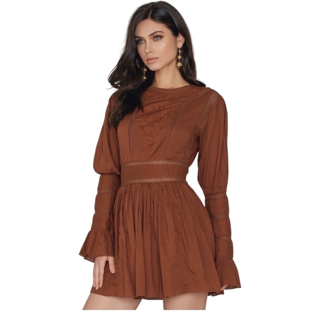 Free People Victorian Waisted Mini Dress Size 2